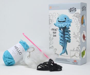 Kit Crochet Porte-clés Méduses - Bleu 1