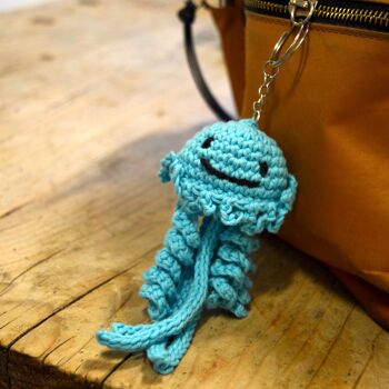 Kit Crochet Porte-clés Méduses - Bleu 3