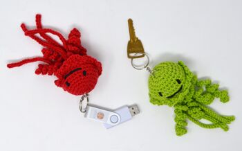 Kit Crochet Porte-clés Méduses - Vert 2