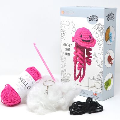Kit Crochet Porte-clés Méduse - Rose