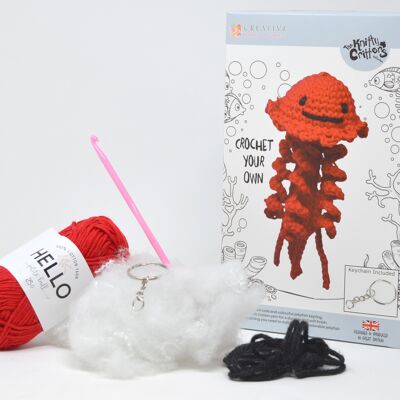 Kit Crochet Porte-clés Méduse - Rouge
