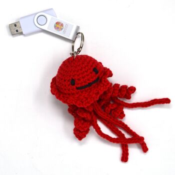 Kit Crochet Porte-clés Méduse - Rouge 4