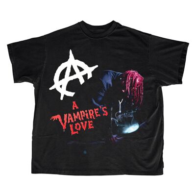 A Vampire's Love ~ Playboi Carti / Camiseta con doble estampado - Negro estándar
