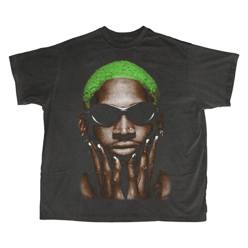 Dennis Rodman Fluo T-Shirt - Vintage Black