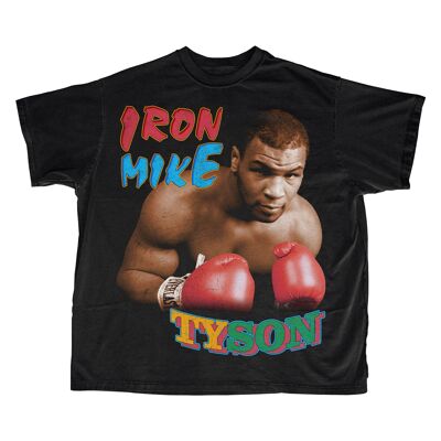T-Shirt Mike Tyson / Double Imprimé - Noir
