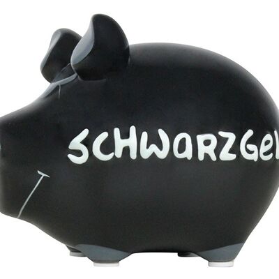 Spardose KCG Kleinschwein, Schwarzgeld, aus Keramik, Art. 100060 (B/H/T) 12,5x9x9cm