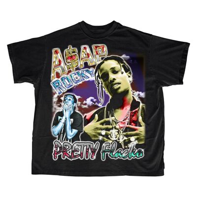Asap Rocky T-Shirt / Double Printed - Black