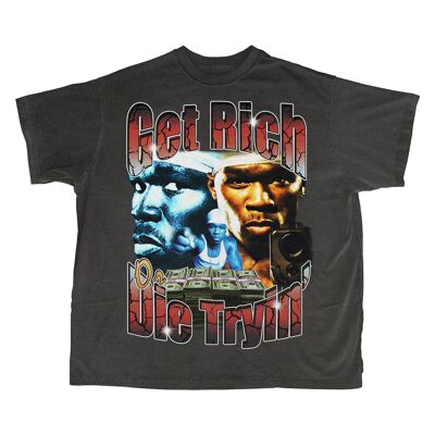 T-Shirt 50 Cent - Noir Vintage