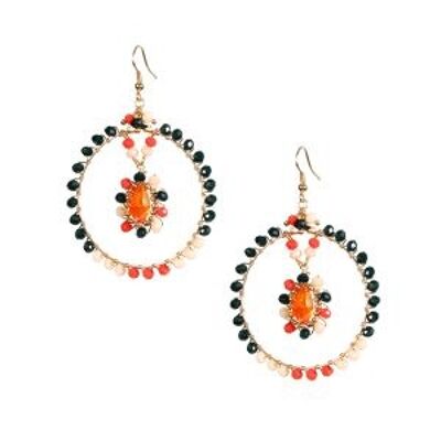 Shopia - Inlay Hoop Earrings