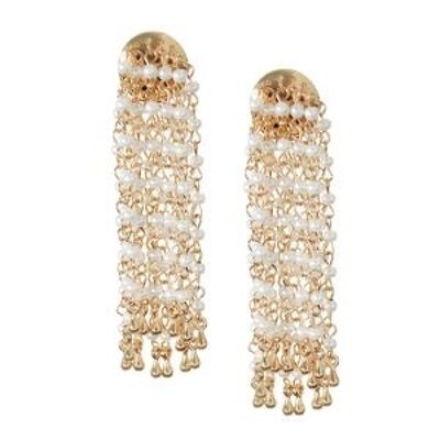 Angelika - Beads & Chains Waterfall Fishhook Earrings