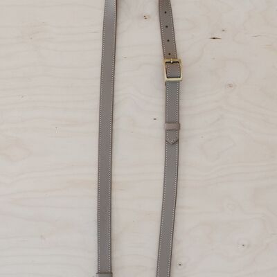 Leather Shoulder Strap - Taupe Leather