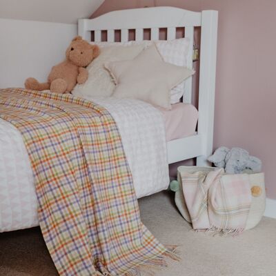 Lambswool Kids Blanket in Sorbet Gingham