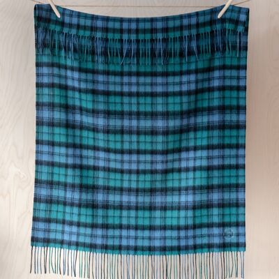 Super Soft Lambswool Baby Blanket in Campbell of Argyll Ancient Tartan