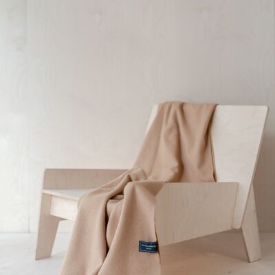 Lambswool Knee Blanket in Camel