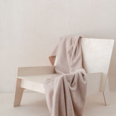 Lambswool Knee Blanket in Sand Melange