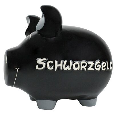 Spardose KCG Mittelschwein, Schwarzgeld Mittel, aus Keramik, Art. 101053 (B/H/T) 17x15x15 cm