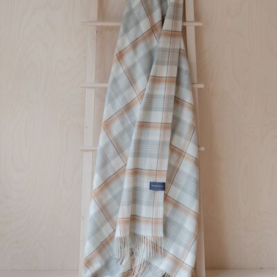 Cashmere Blanket in Cream Rustic Check