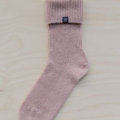 Cashmere Socks in Blush