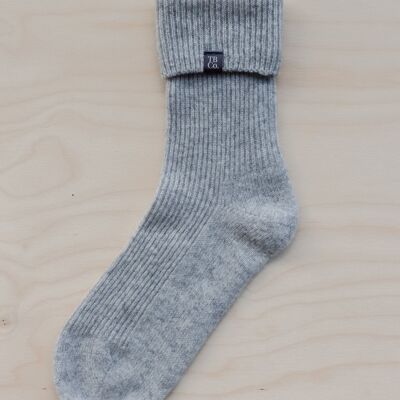 Cashmere Socks in Grey Melange