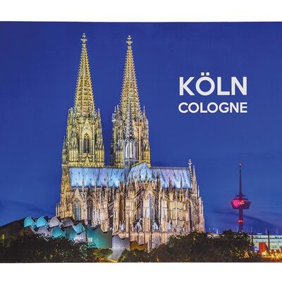 Platzmatte Kölner Dom aus Corkimitation Blau (B/H) 43x29cm