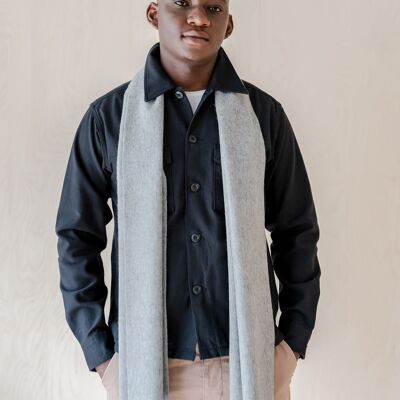 Cashmere Men's Scarf in Grey Melange