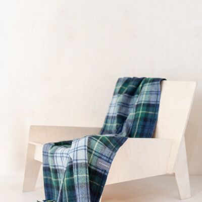 Recycled Wool Knee Blanket in Gordon Dress Tartan