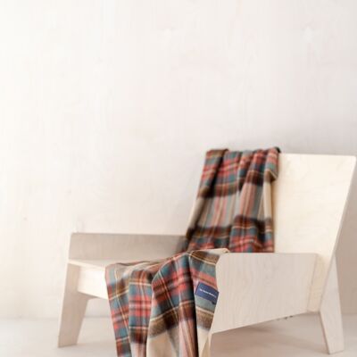 Lambswool Knee Blanket in Stewart Dress Antique Tartan