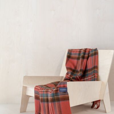 Lambswool Knee Blanket in Stewart Royal Antique Tartan