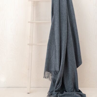 Cashmere Blanket in Charcoal Melange