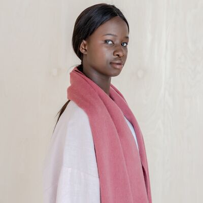 Lambswool Oversized Scarf in Rose