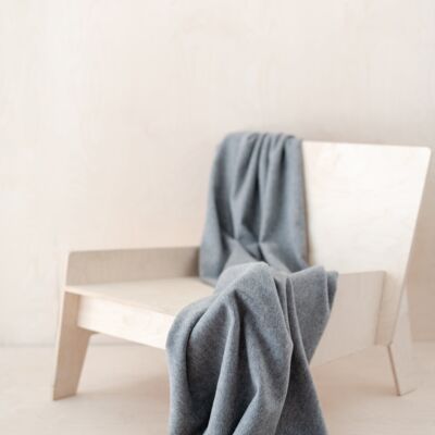 Lambswool Knee Blanket in Grey Melange