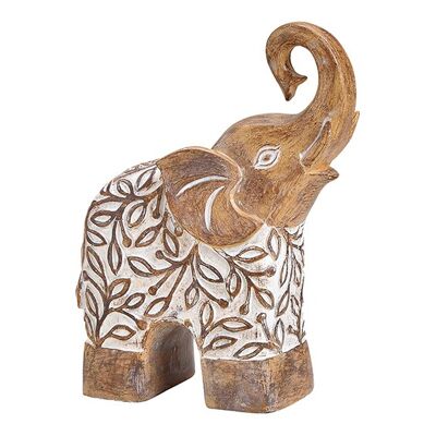 Elefant aus Poly Beige (B/H/T) 8x25x19cm