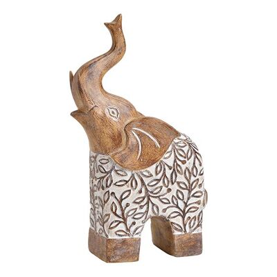 Elefant aus Poly Beige (B/H/T) 35x18x14cm