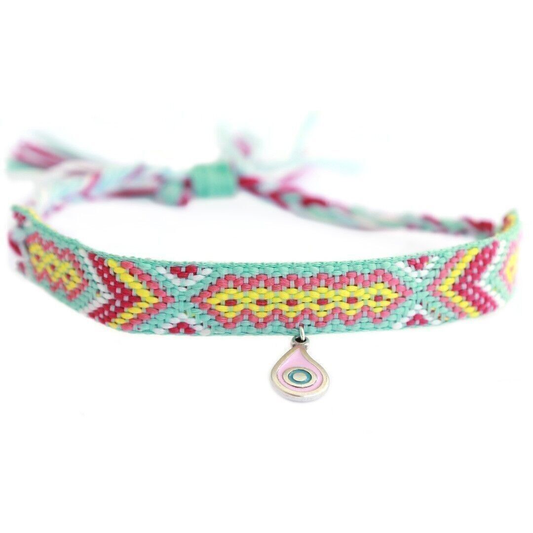 Ankle strap cotton aztec pink eye