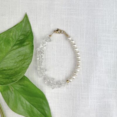 Quartz & pearls necklace