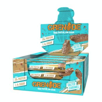 Barre Protéinée Grenade - Caramel Salé aux Pépites de Chocolat - 12 Barres 2