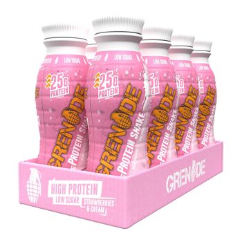 Grenade Protein Shake - Paquet de 8 (330 ml) - Fraises et crème 2