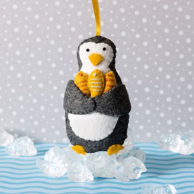 Tarjeta de Navidad pingüino