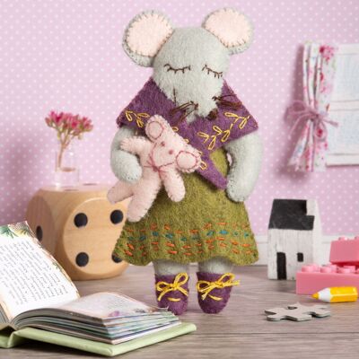 Mini kit de artesanía de fieltro de Little Miss Mouse