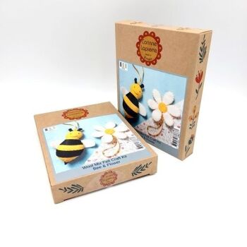 Mini kit d'artisanat en feutre d'abeilles et de fleurs 2