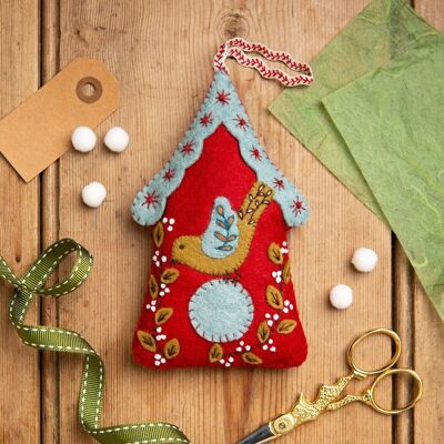 Mini kit d'artisanat en feutre Folk Birdhouse