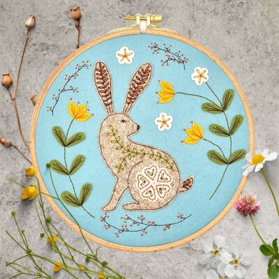 Wild Hare Appliqué Hoop Craft Kit