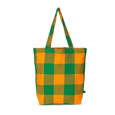 Masai tote bag, Green/orange