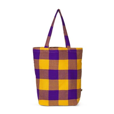 Masai tote bag, Purple/yellow
