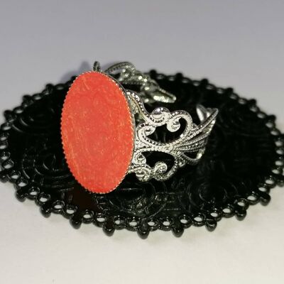 Bague baroque orange 2