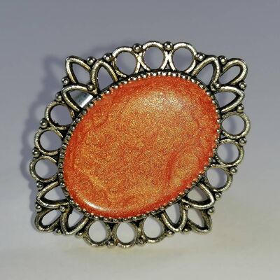 Bague baroque orange 3