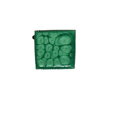 Bague carrée bronze vert 2