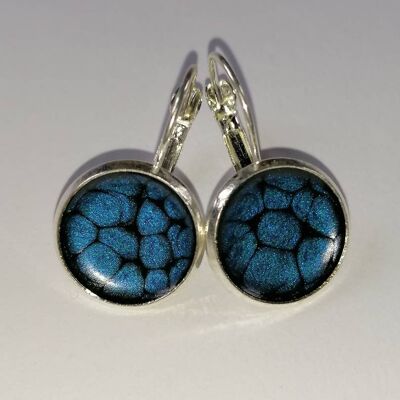 Boucles d'oreilles bleu nuit 1