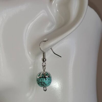 Boucles d'oreilles bleues 6