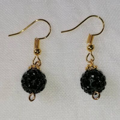 Boucles d'oreilles Disco noires 3